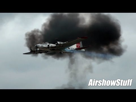 World War II Warbird Flybys (B-17, B-25, TBM Avenger) - Cleveland National Airshow 2014