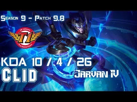 SKT T1 Clid JARVAN IV vs ELISE Jungle - Patch 9.8 KR Ranked