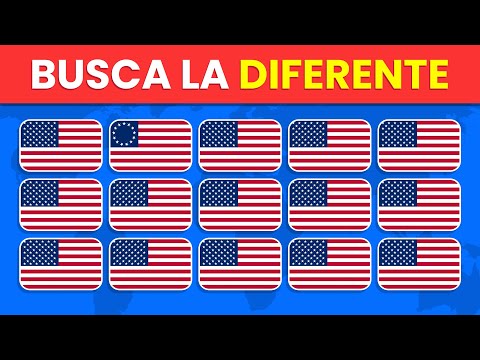 Encuentra la Bandera DIFERENTE 🔎🚩 - Reto de Agudeza Visual con Banderas 🤓🌍