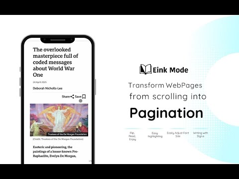 EinkMode//Web Browsing,  Reimagined for E Ink