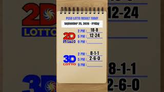 Lotto Result Today 5pm Draw September 25, 2026 PCSO Swertres Ez2 #lotto #lottoresulttoday