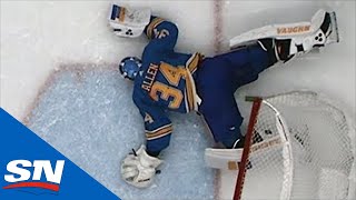 Blues&#39; Jake Allen Injured After Phenomenal Save On Saad