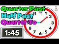 TELLING The TIME For KIDS Quarter Past Half Past Quarter To Learning Time For Children