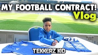 SIGNING MY FIRST FOOTBALL CONTRACT! | Typical Saturday Vlog!! | Tekkerz Kid
