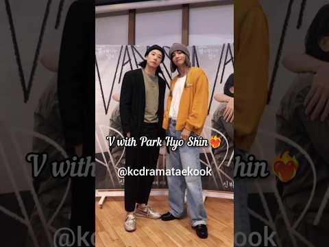 V with Park Hyo Shin❤️💜 #taehyung #kimtaehyung #kimtaehyungedit #vbts #ytshorts #viralshort #winter