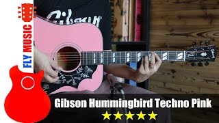 Video thumbnail for Gibson hummingbird techno pink guitars review吉他评测 by Fly Music