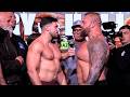 Eddie Hall FLEXES MASSIVE physique during tense Fury face off + undercard face offs!