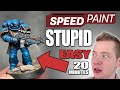Speedpaint a Warhammer 40k Space Marine in Just 20 Minutes: Full Painting Tutorial.