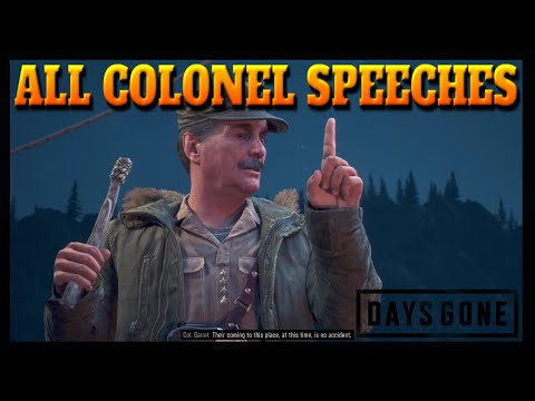 Days Gone All Colonel Garret's Speeches (Collectibles Guide) Missable Warning!!!