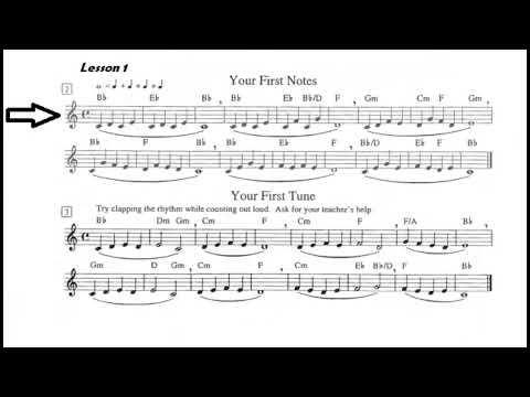 Lesson 1  Lição 1, 2, 3,    Gaspar  Clarinet method Book 1   clarinete Si bemol