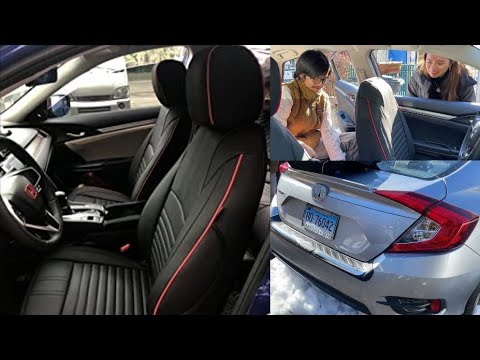 EKR Custom Leather Seat Front Driver Side How-To Install Video Honda Civic 10th 2016 17 18 19 20 21