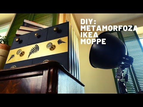 Malowanie mebli: Metamorfoza komódki - farba metaliczna i kazeinowa (MOPPE IKEA)