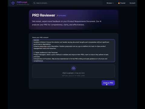PM Prompt PRD Review  video preview