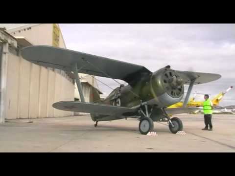 Polikarpov I-153 Tchaika Engine Startup