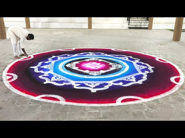 Sanskar bharti rangoli design for festivals by ganesh vedpathak - video 2