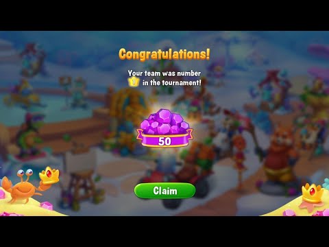 @Fishdom Got 1st Rank and got 50 Diamonds 💎, Got 2nd Rank in Emerald League. Got Rewards. Yeay! 😎