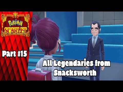 Pokemon Scarlet The Indigo Disk Walkthrough Part 15 [No Commentary]: All Snackworth Legendaries