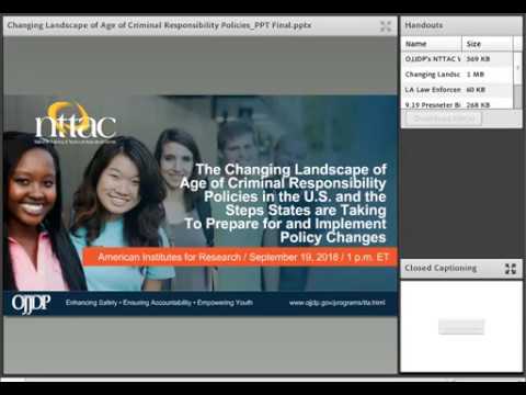 The Changing Landscape of Age of Criminal Responsibility Policies in the U S  and the Steps States a