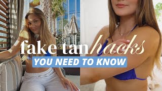 BEST FAKE TAN Routine At Home + SELF TANNING HACKS You Need To Know | Dark Natural Looking Tan