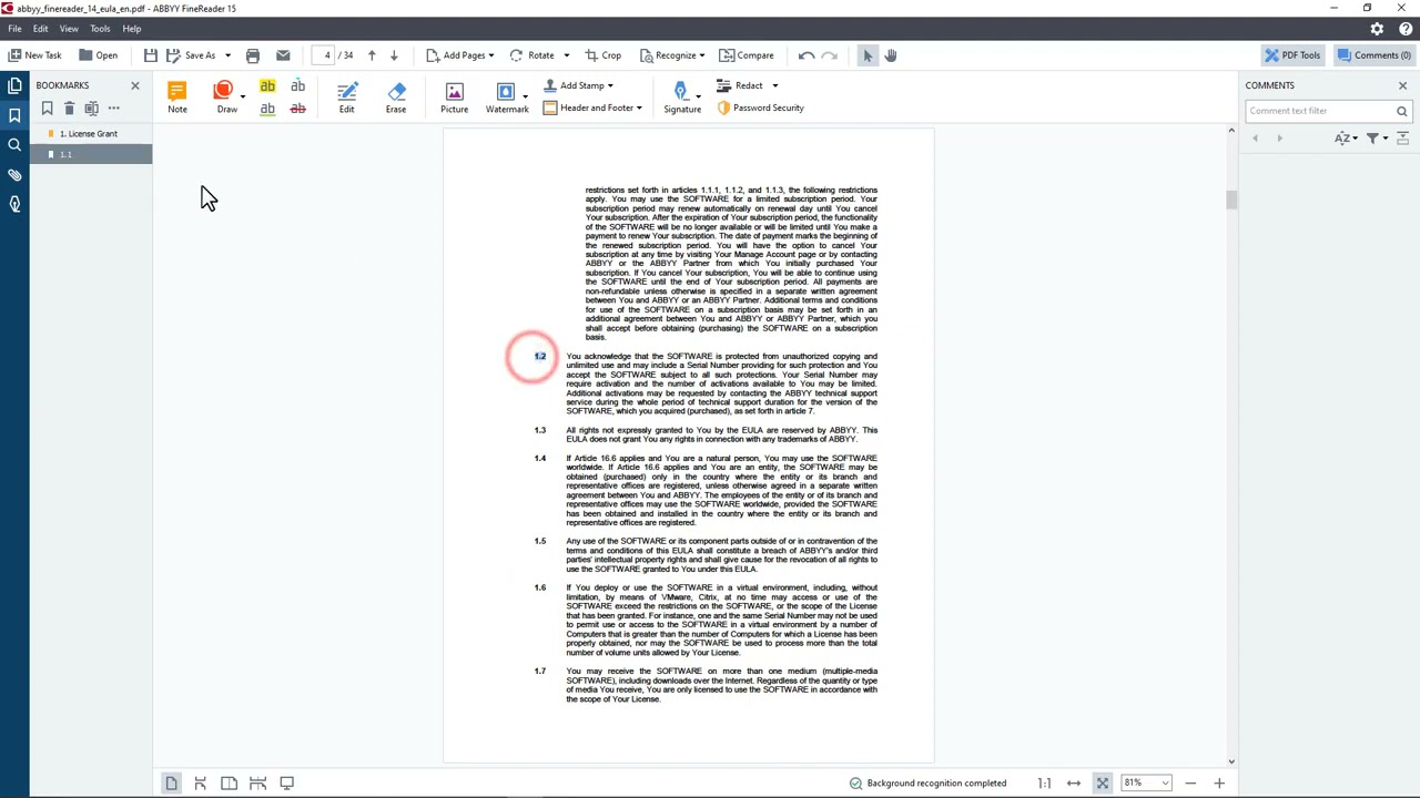 ABBYY FineReader PDF 16 Standard ESD, GOV, Subs., Single User, 3 ans