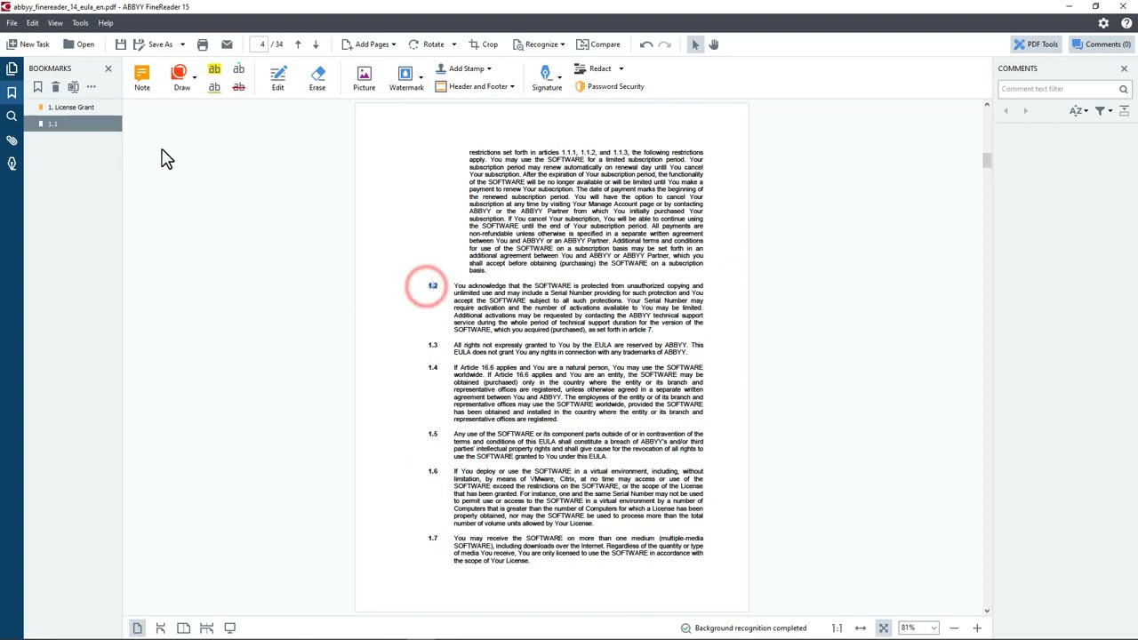 ABBYY FineReader PDF Corp. EDU/GOV, Subs., 5-25 utilisateurs, 1yr, TS