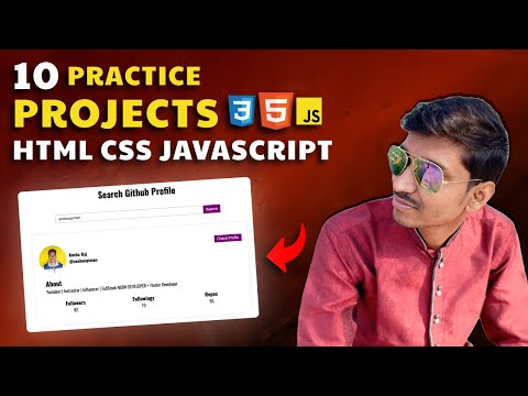 2 Github Profile 10 Html Css Javascript Practice Projects For Beginners