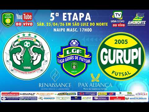 LIGA GOIÁS 2026 - TROMBENSE A.E  X  GURUPI FUTSAL - MASC