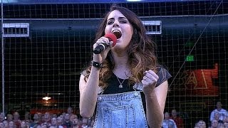 SF@ARI: Angie Miller performs the national anthem