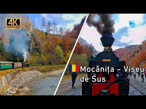 GORGEOUS Autumn LANDSCAPE in Maramures! Mocanita from the Vaser Valley - Viseu de Sus (4K UHD)