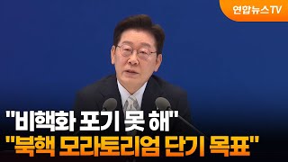 "비핵화 포기 못 해…북핵 모라토리엄 단기 목표" / 연합뉴스TV (YonhapnewsTV)