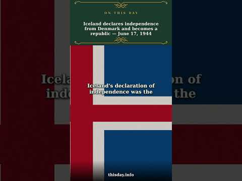 Iceland declares independence from Denmark and becom...