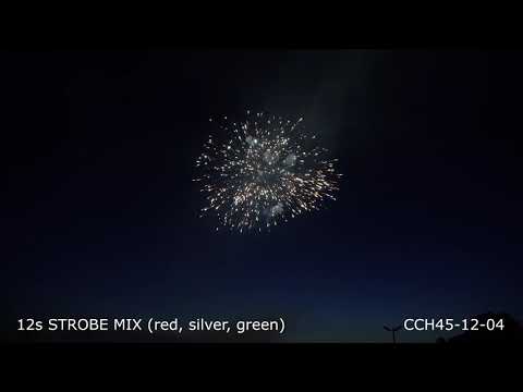 CCH45-12-04 | 12s STROBE MIX (red, silver, green)
