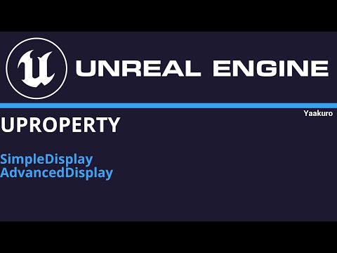 UE4 and C++, UPROPERTY (SimpleDisplay, AdvancedDisplay)