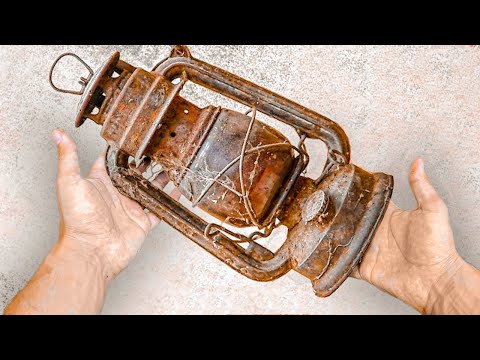 Rusty Oil Lamp REVIVAL From Forgotten to Fabulous!