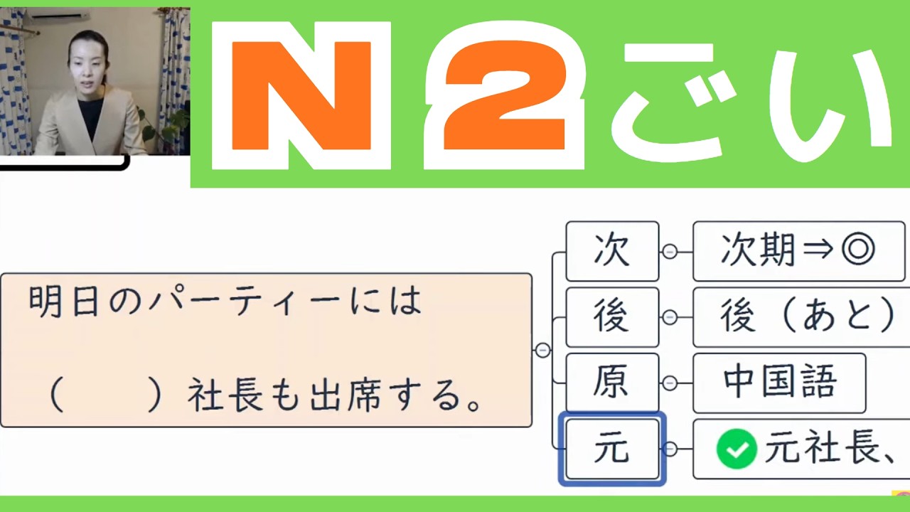 【JLPT N2 Vocabulary​】JLPTにでやすい語彙の使い方 練習問題 How to use the Vocabulary 日本語