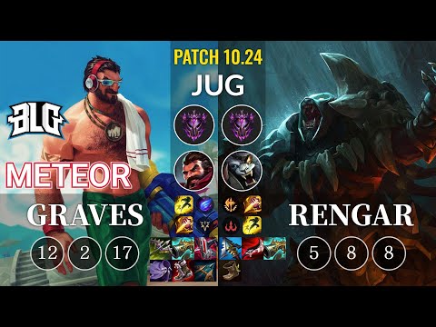 BLG Meteor Graves vs Rengar Jungle - KR Patch 10.24