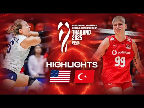 USA 🇺🇸 vs. Türkiye 🇹🇷 - Quarter Final | Highlights | Women's World Championships 2025