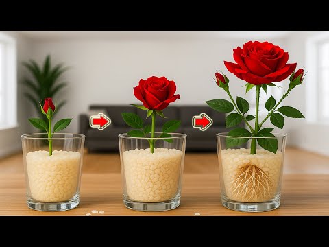 How To Make Rose Cuttings Root And Sprout 100% Using Rice! Detailed Instructions!