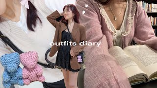 OOTD VLOG 🎀 outfits of the week ft. diy crochet gummy bear charm ♡