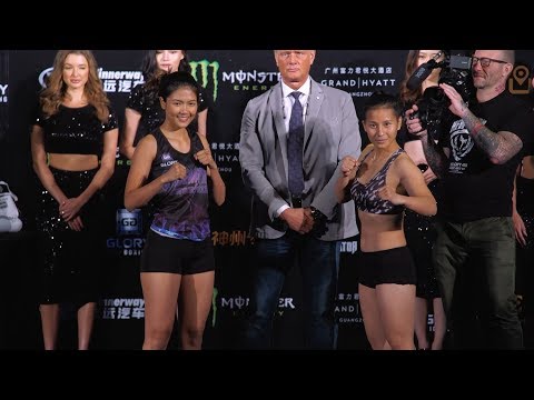 Jia Liu vs. Zaza Sor Aree - Weigh-in Face-Off - (GLORY 46 China: SuperFight Series) - /r/WMMA
