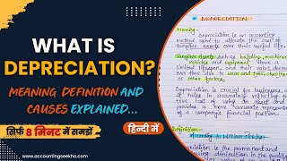 Depreciation | Causes of Depreciation | In Hindi | Class 11 |