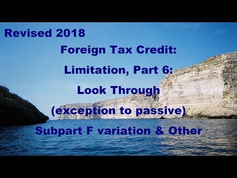Foreign Tax Credit, part 7: Look Thru SubF