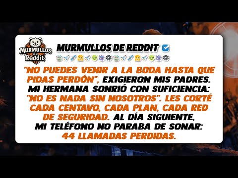 Mis padres dijeron: “Pide perdón o tienes prohibida la entrada a la boda”, así que les corté cada...