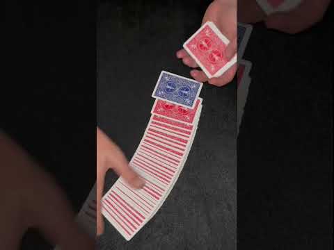 Magic Card Trick For Beginners - Simple Double Color Change #magic #tutorial #shorts