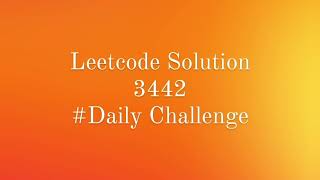 Download the video "Leetcode 3442 Solution"