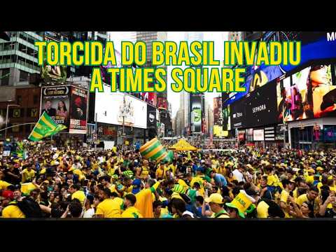 TORCIDA DO BRASIL INVADIU A TIMES SQUARE