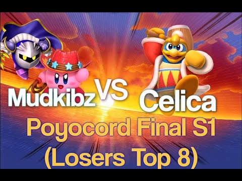 Mudkibz (Whip/Meta Knight) vs Celica (King Dedede) - Kirby Fighters 2 - Poyocord Finale Season 1