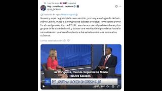 MARÍA ELVIRA SALAZAR: pagará todo el dolor causado al pueblo cubano