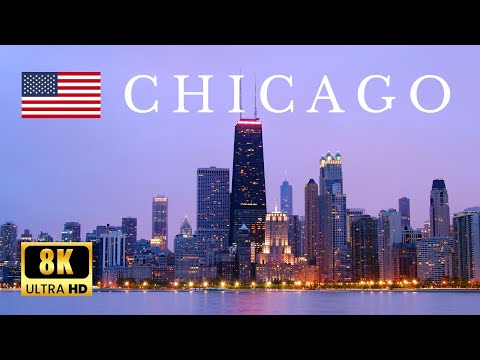 ▶️ CHICAGO, Illinois | U.S 🇺🇸 | by Drone Footage | 8K ULTRA HD