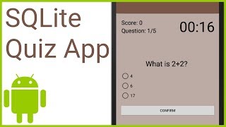 Multiple Choice Quiz App with SQLite Integration Part 1 - PREPARING THE LAYOUTS - Android Tutorial